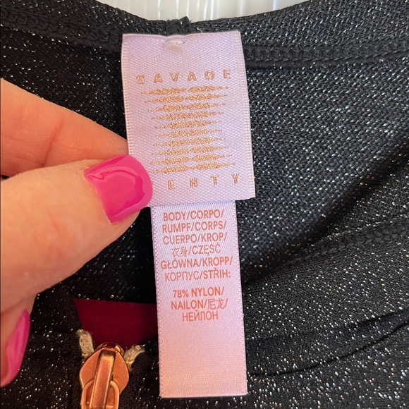 Savage X Fenty Sparkle Hooded Onesie Jumpsuit - Picture 5 of 12